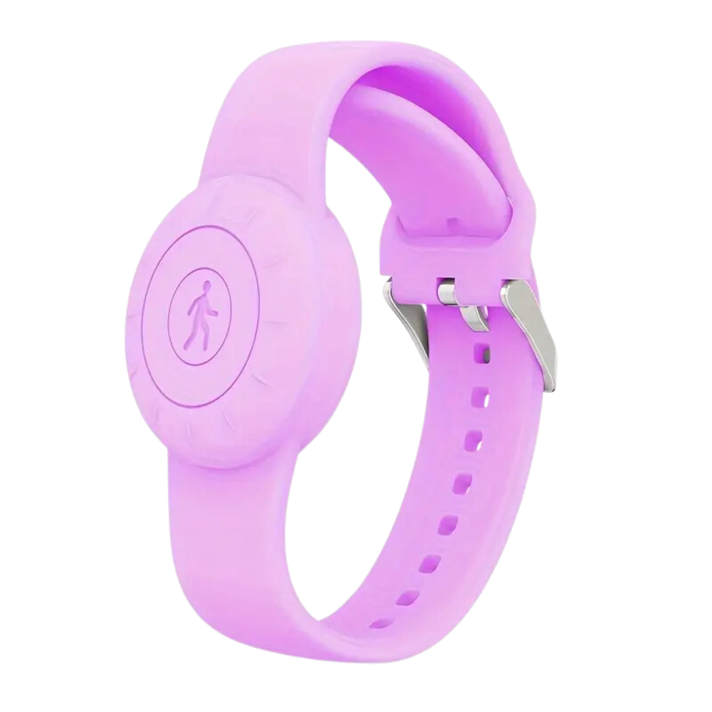 Montre AirTag en silicone -Violet clair - Ozerty