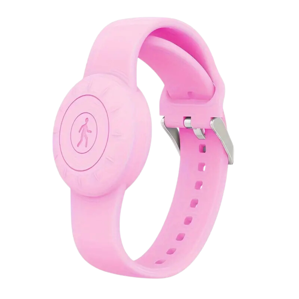 Montre AirTag en silicone -Rose - Ozerty