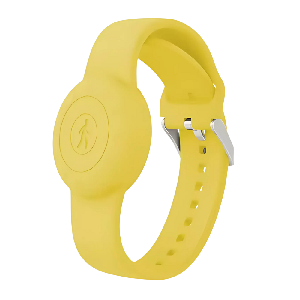 Montre AirTag en silicone -Jaune - Ozerty