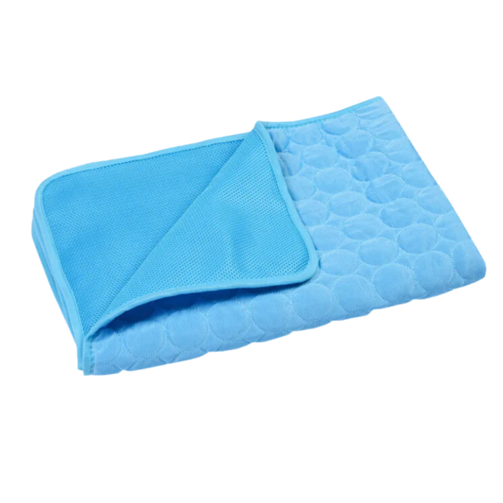 Tapis rafraîchissant en soie pour animaux de compagnie
 -Bleu/XSBleu/SBleu/MBleu/LBleu/XL - Ozerty