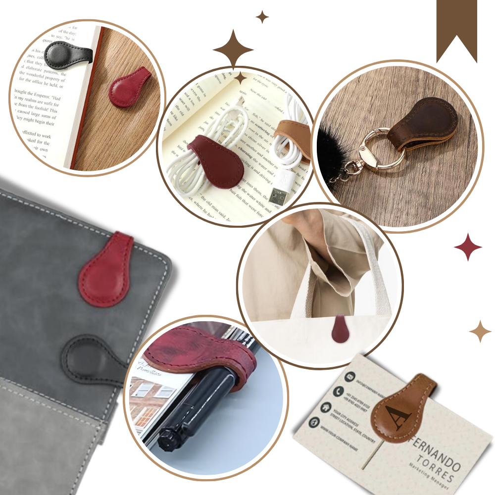 Marque-page magnétique en cuir personnalisé
- Ozerty