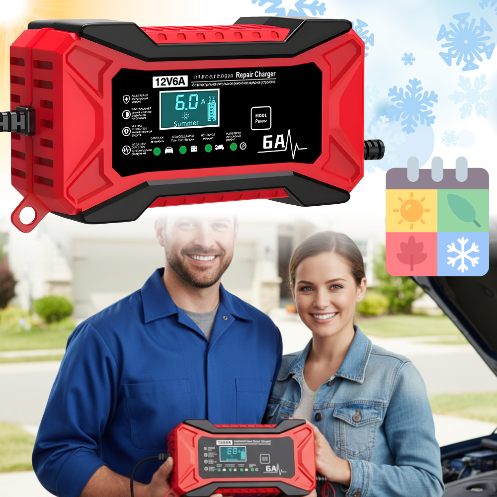 Chargeur de batterie intelligent 12 V pour véhicules - Ozerty