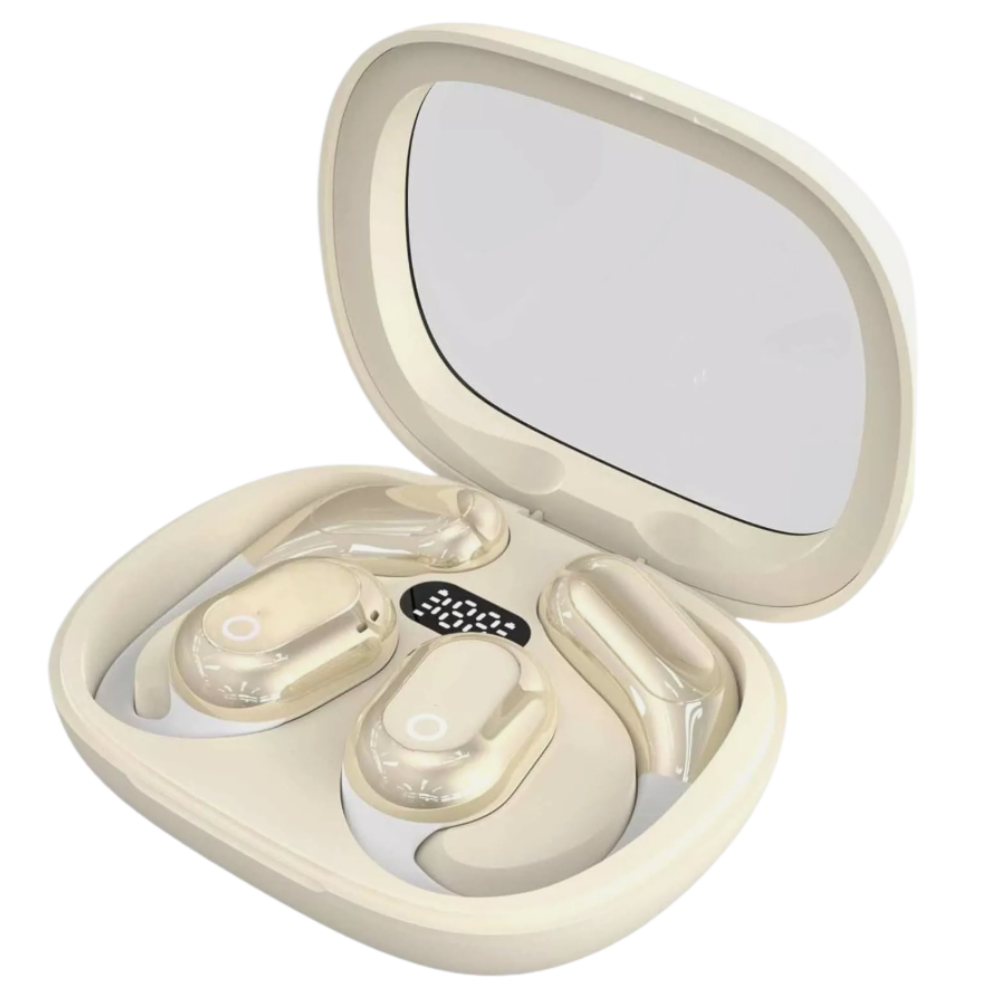 Écouteurs de traduction Bluetooth -Beige - Ozerty