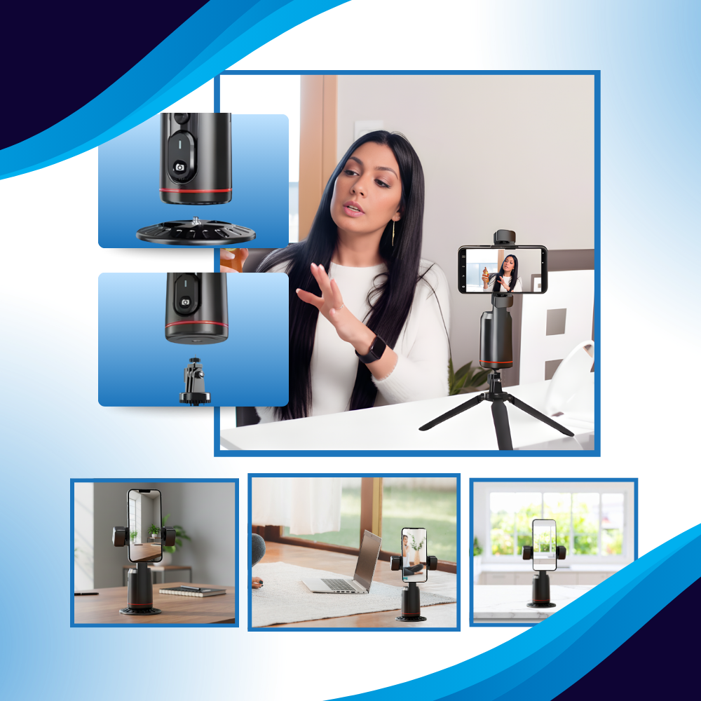 Support pour téléphone intelligent avec stabilisateur et suivi IA - Ozerty