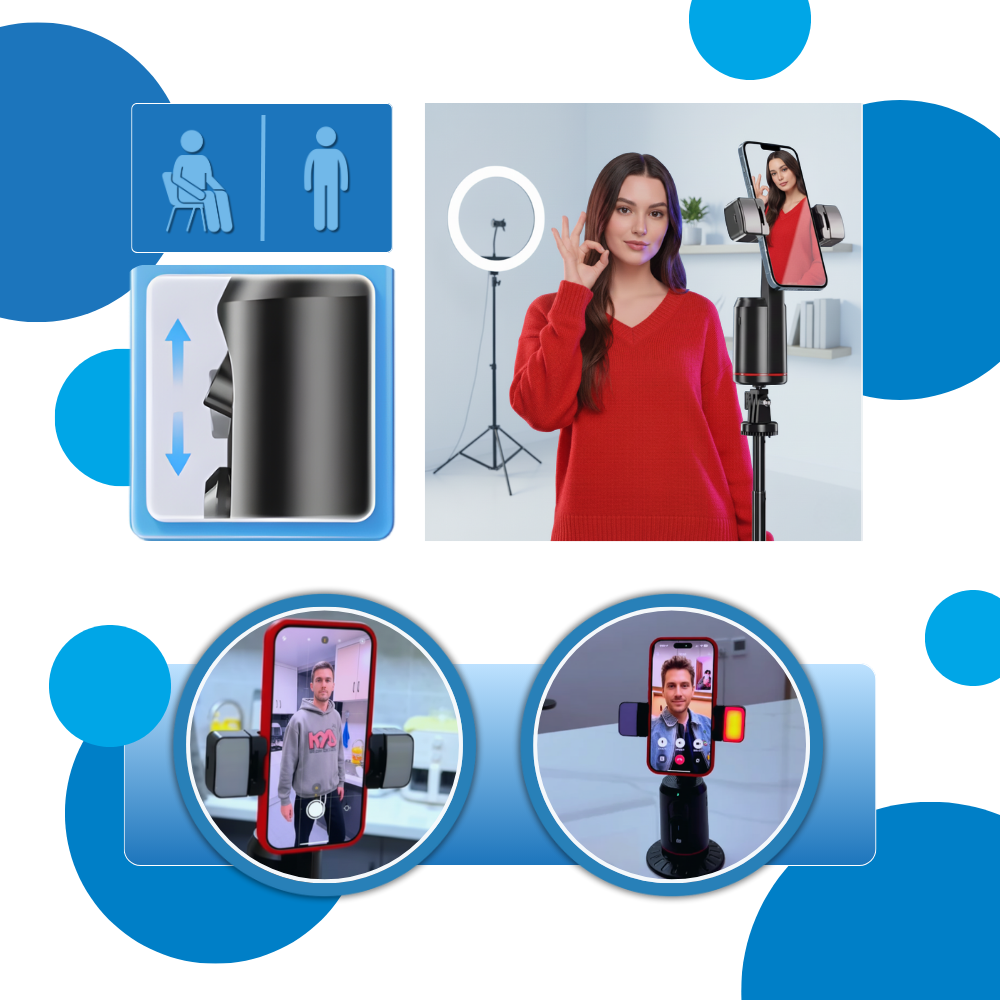 Support pour téléphone intelligent avec stabilisateur et suivi IA - Ozerty