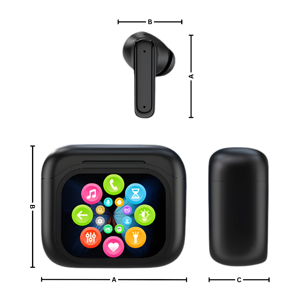 Écouteurs bluetooth à réduction de bruit avec écran tactile - Ozerty