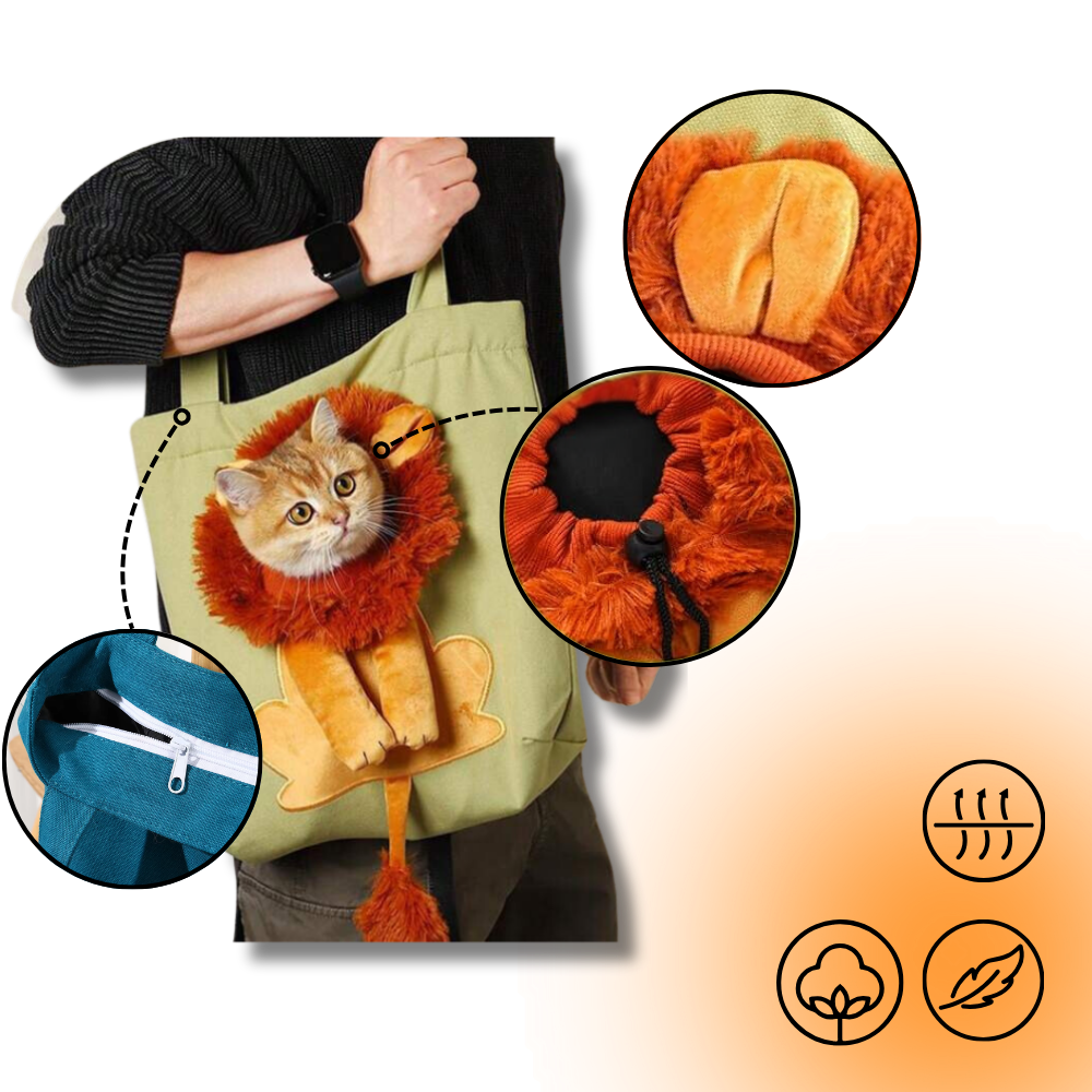 Sac pour chat Lion doux et respirant - Ozerty