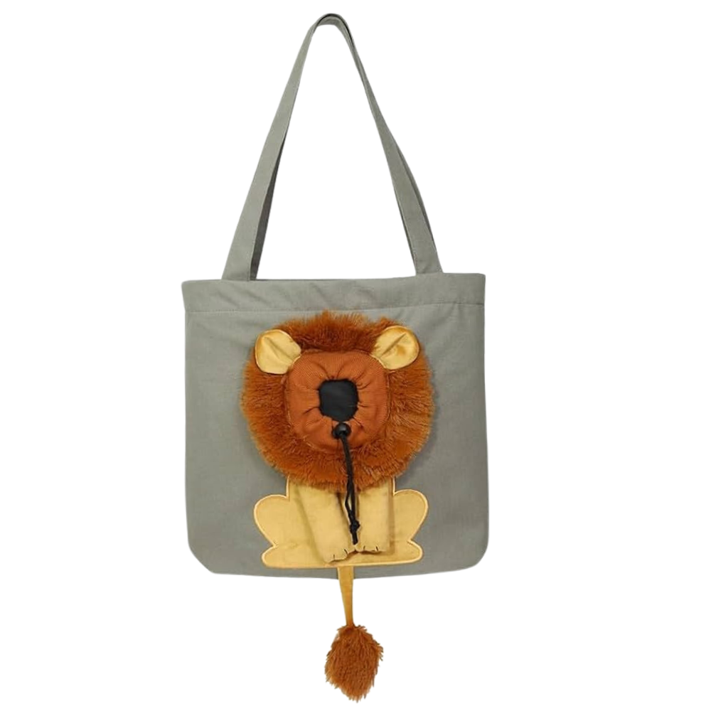 Sac pour chat Lion doux et respirant -Gris - Ozerty