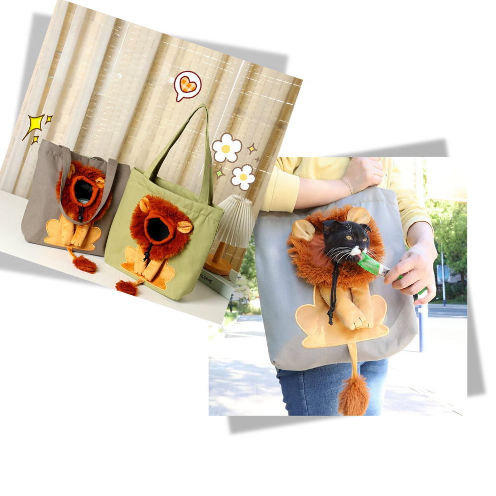 Sac pour chat Lion doux et respirant - Ozerty