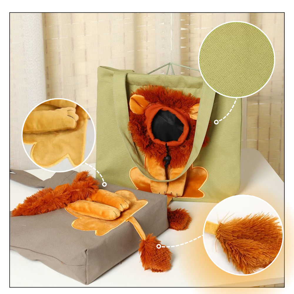 Sac pour chat Lion doux et respirant - Ozerty