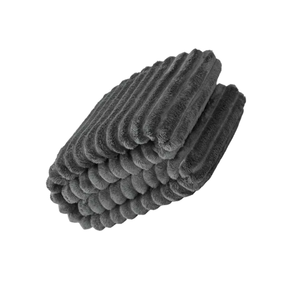 Couverture en flanelle douce et confortable -Gris anthracite - Ozerty