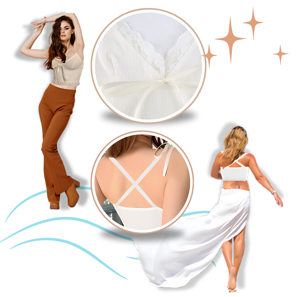 Top court à bordures en dentelle
- Ozerty