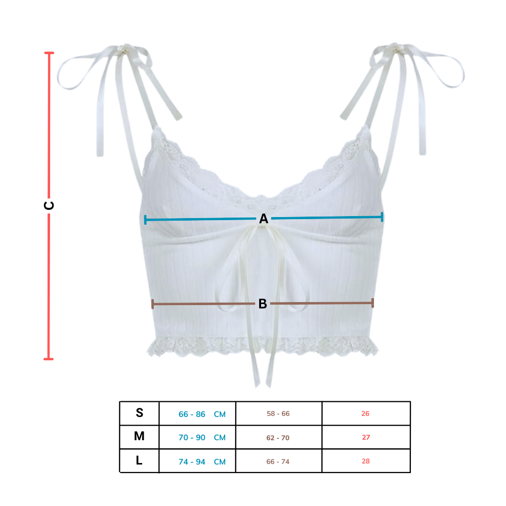 Top court à bordures en dentelle
- Ozerty