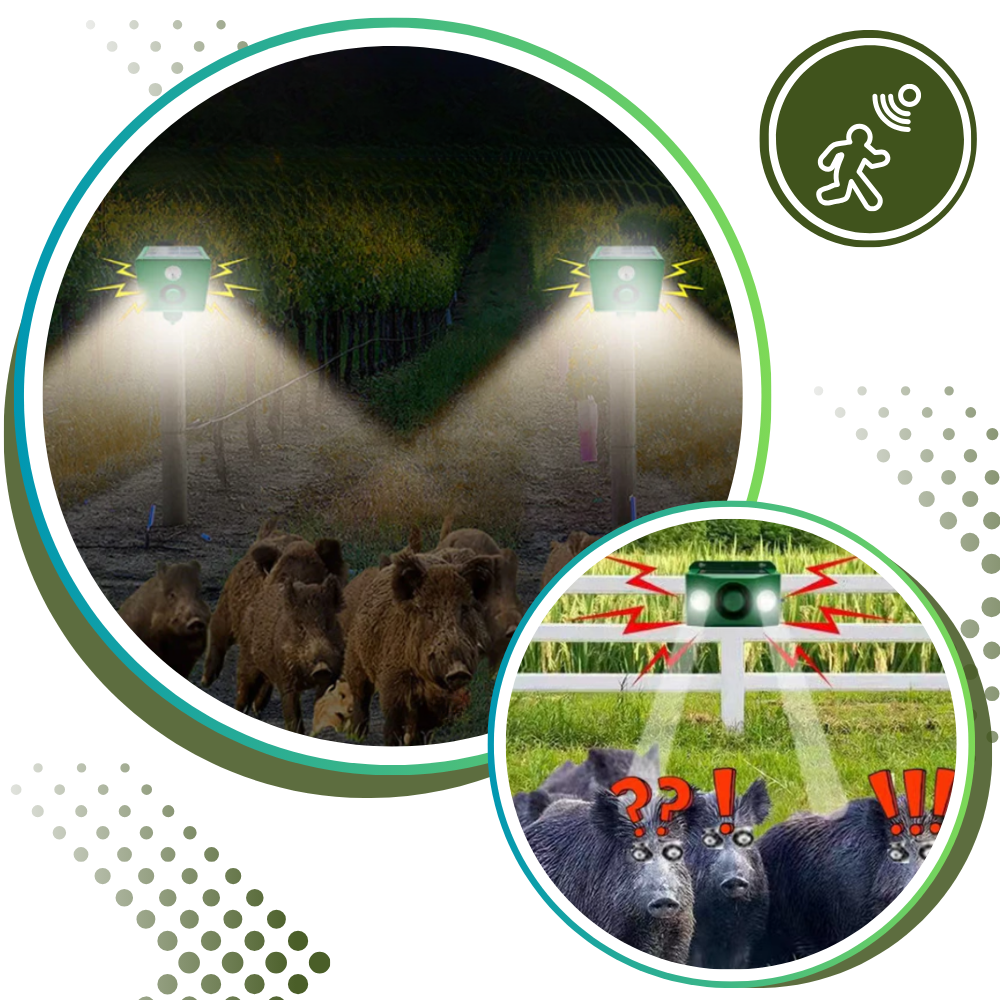 Répulsif solaire à détection de mouvement pour animaux - Ozerty
