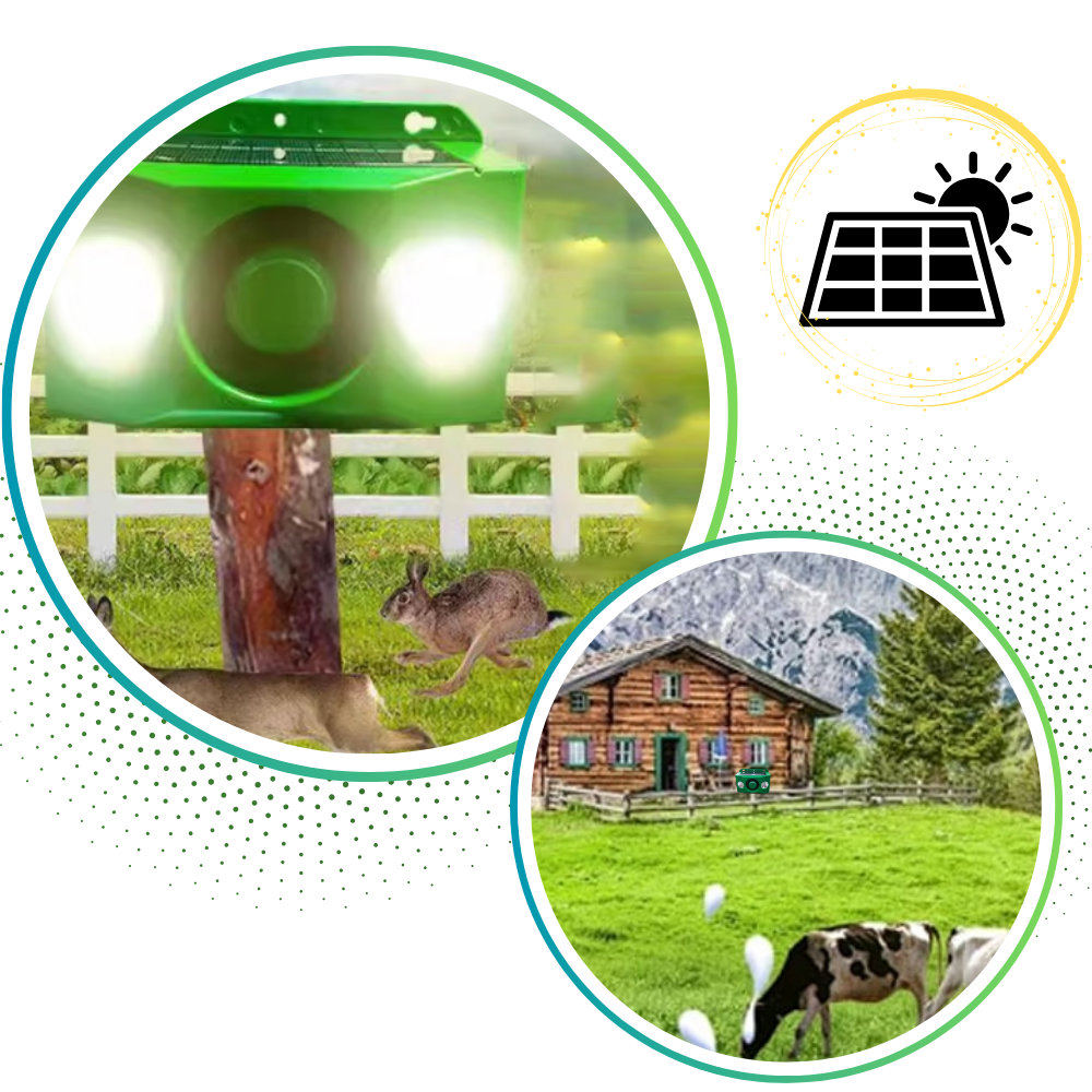 Répulsif solaire à détection de mouvement pour animaux - Ozerty