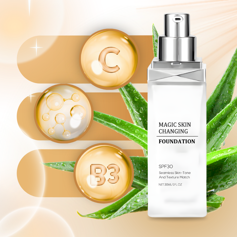 Fond de teint SPF 30 à teinte changeante - Ozerty