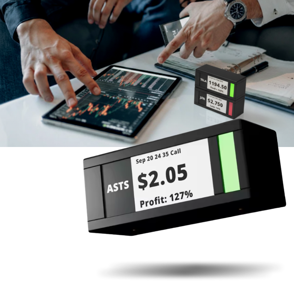Afficheur bourse et crypto en direct avec design empilable - Ozerty