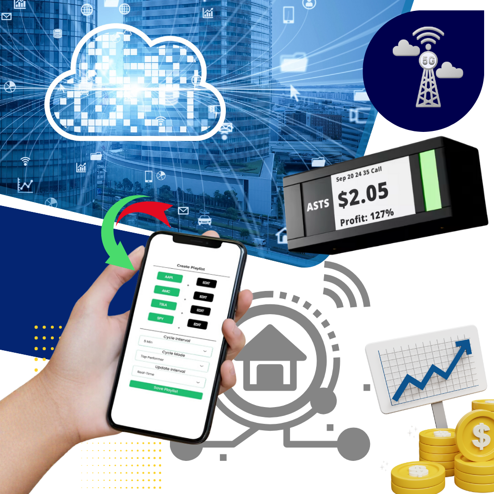 Afficheur bourse et crypto en direct avec design empilable - Ozerty