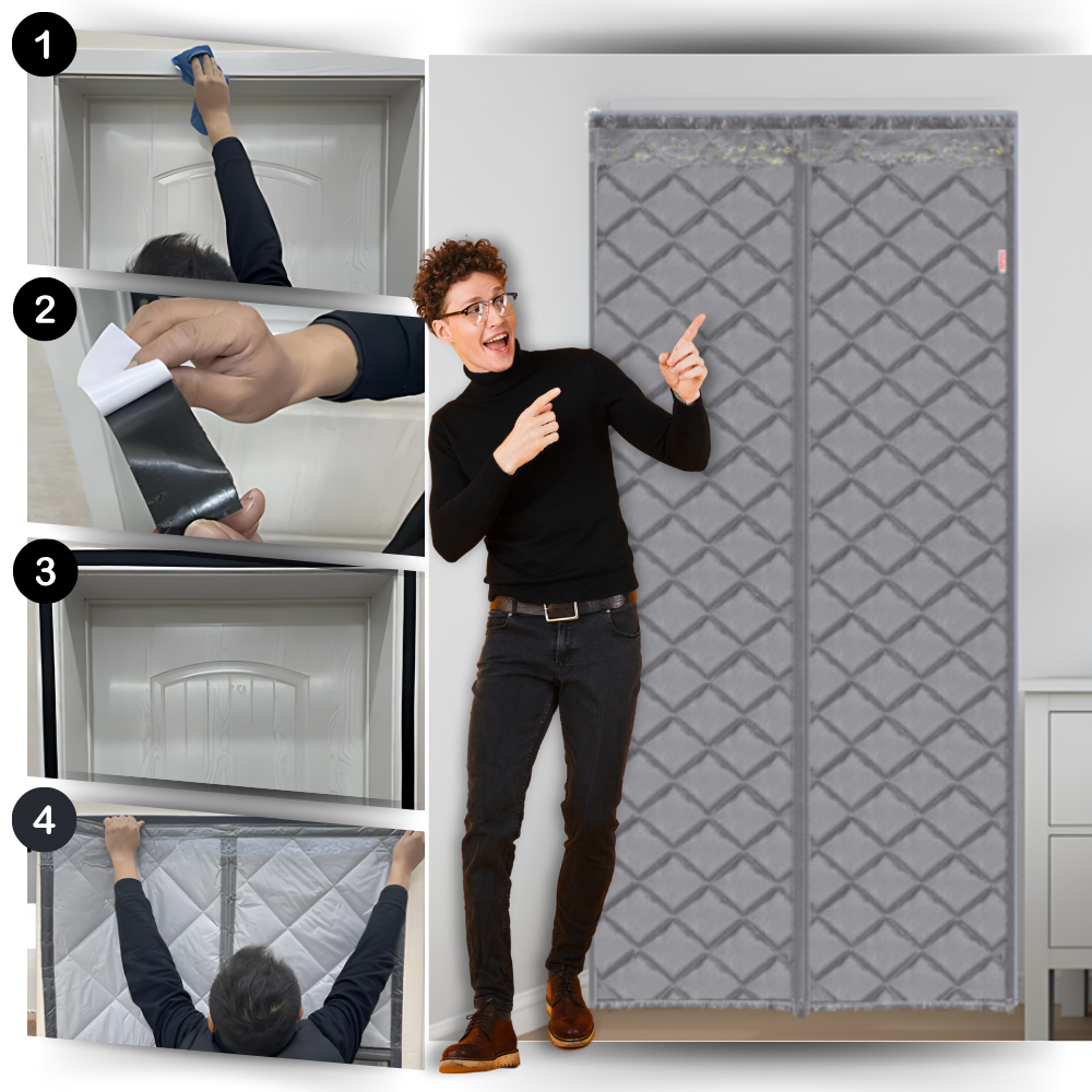 Rideau de porte élégant et thermiquement efficace
- Ozerty