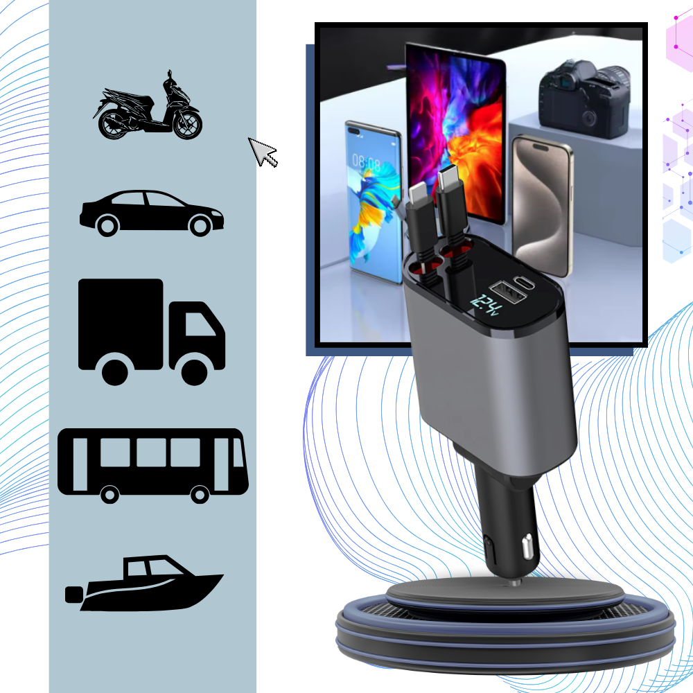 Station de charge télescopique pour voiture - Ozerty