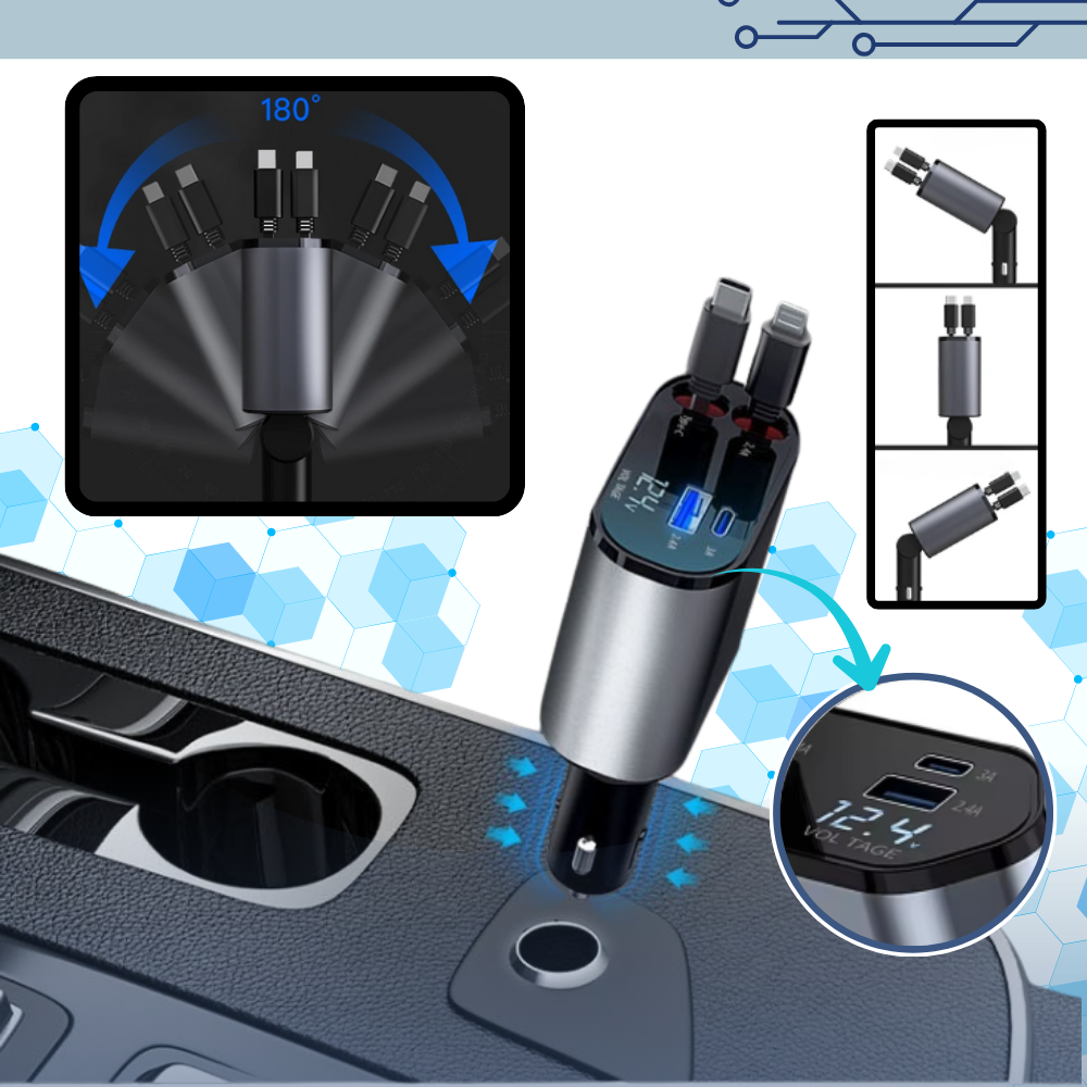 Station de charge télescopique pour voiture - Ozerty
