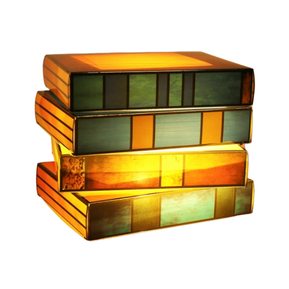 Lampe intemporelle livres empilés
-Jaune - Ozerty