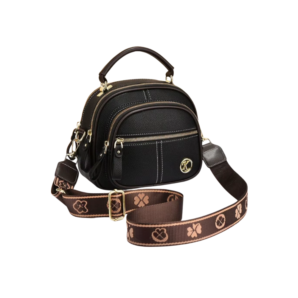 Sac à bandoulière vegan -Noir - Ozerty