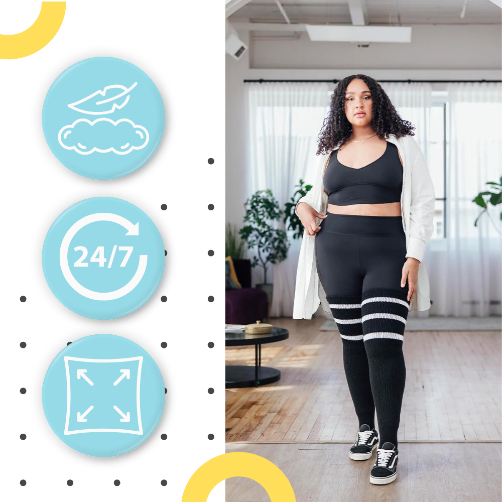 Chaussettes cuissardes renforcées pour femmes - Ozerty