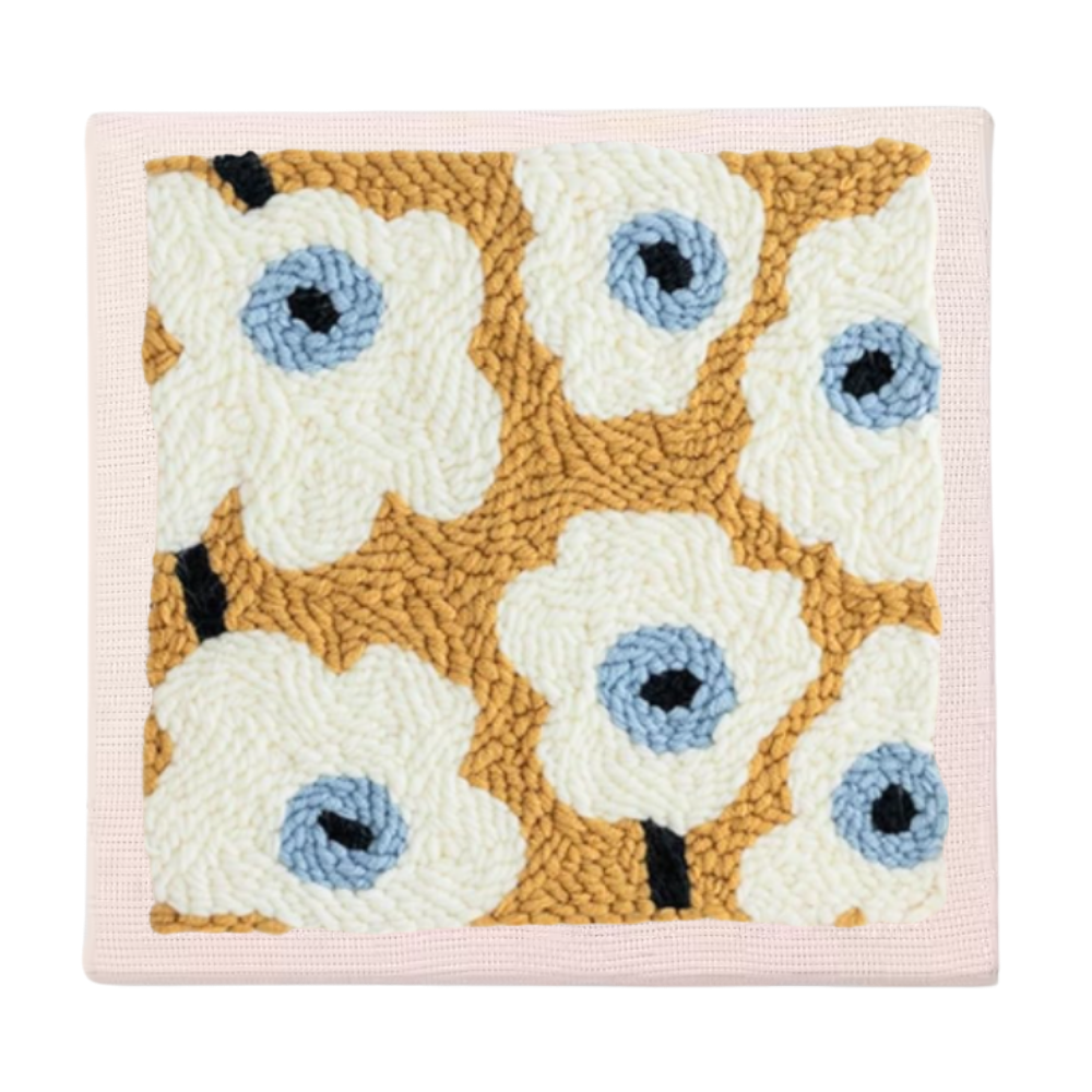 Kit de broderie thérapeutique -Kit fleurs bleues - Ozerty