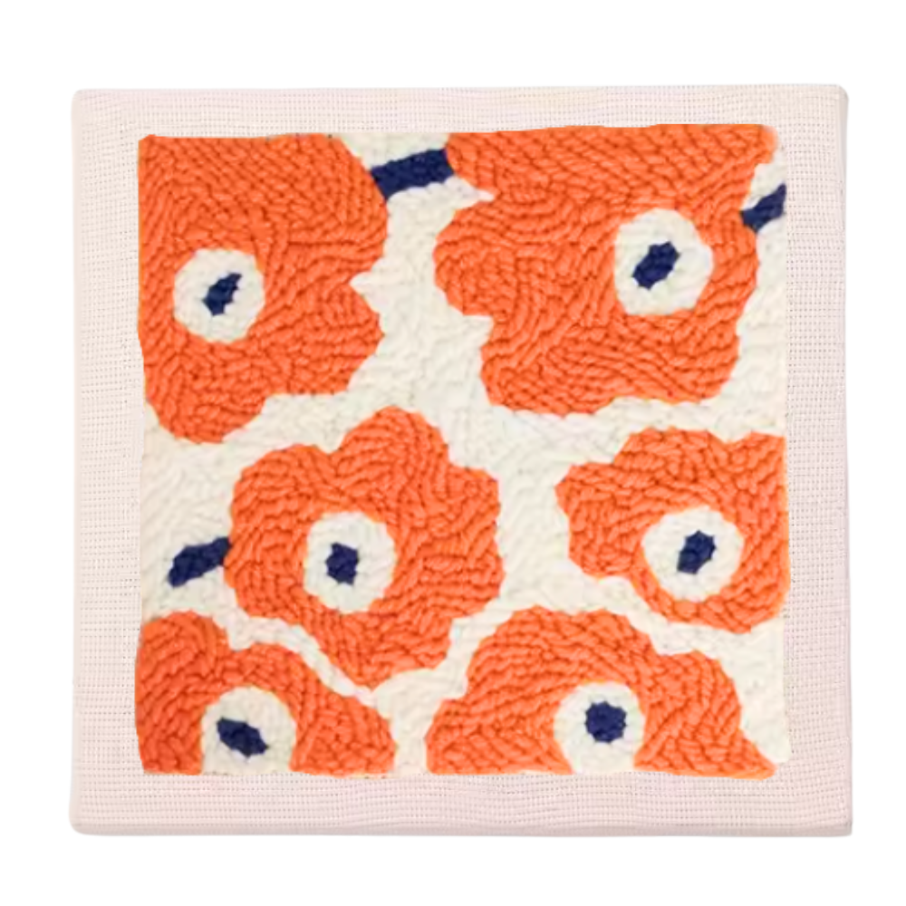 Kit de broderie thérapeutique -Kit fleurs orange - Ozerty