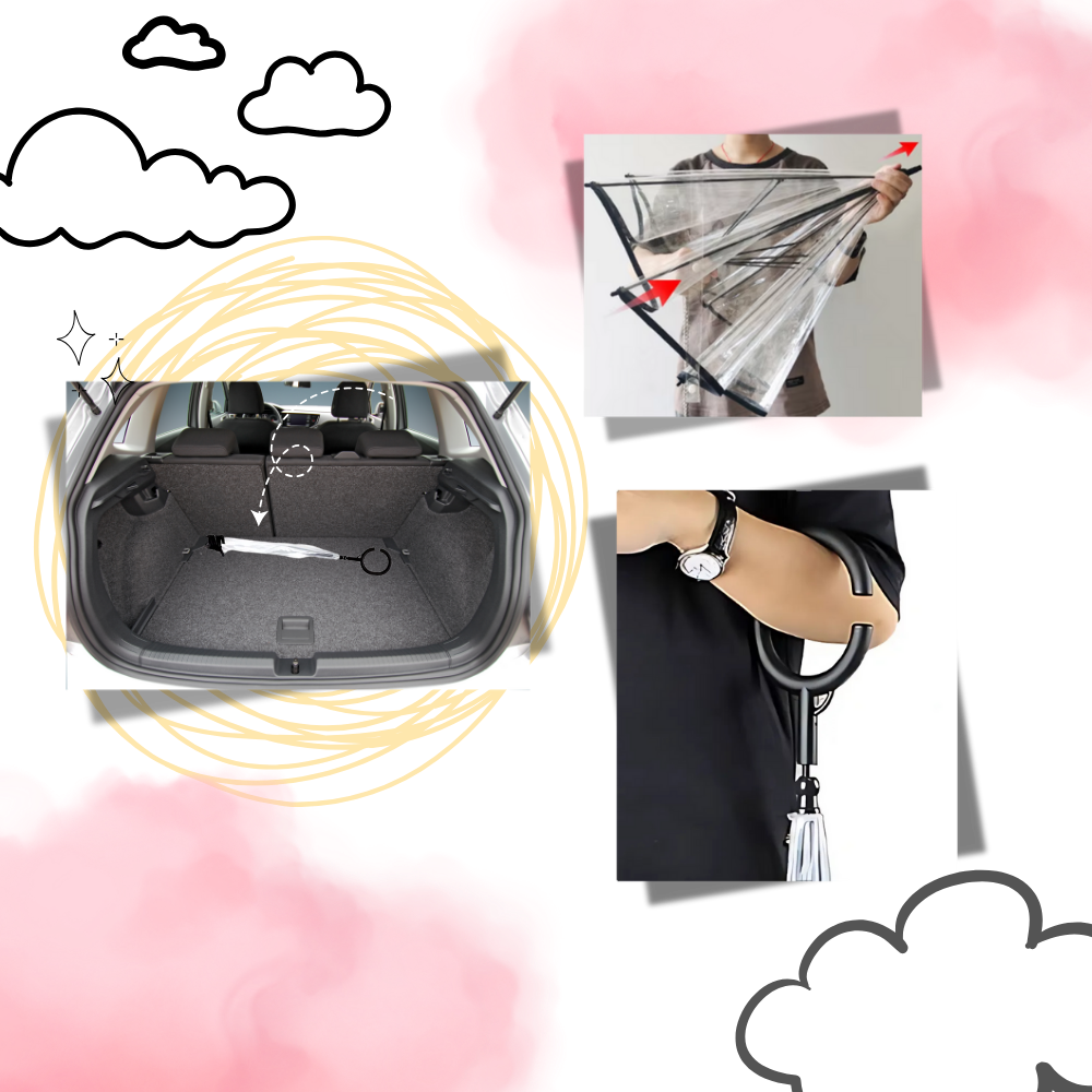 Laisse parapluie transparente pour chien - Ozerty