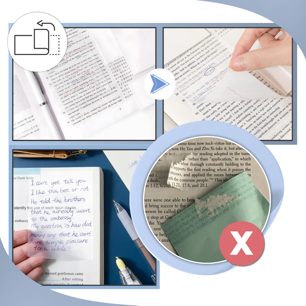 Notes autocollantes transparentes imperméables - Ozerty