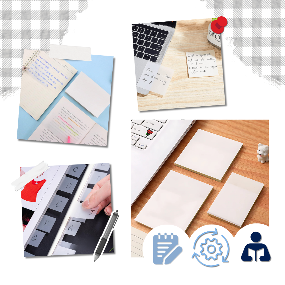 Notes autocollantes transparentes imperméables - Ozerty