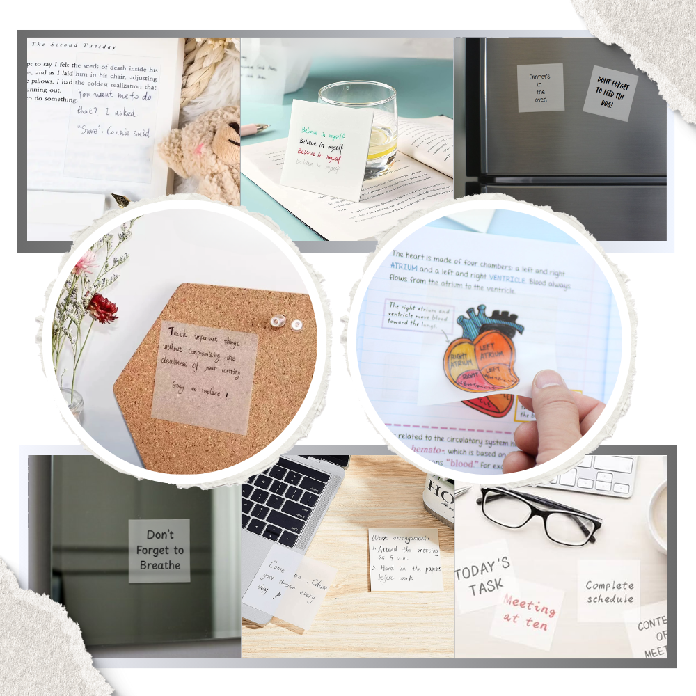 Notes autocollantes transparentes imperméables - Ozerty