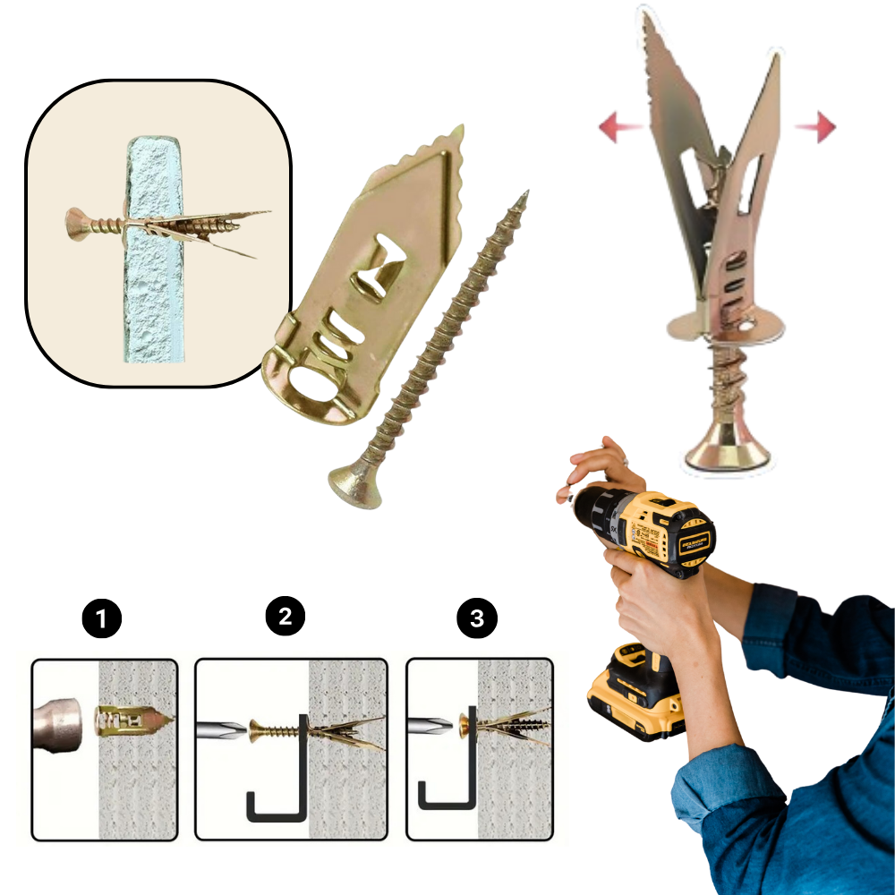 Kit de fixation mural 18 pièces - Ozerty