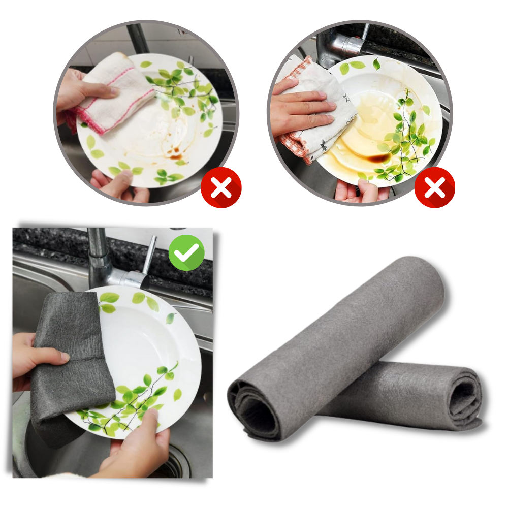 Chiffon de nettoyage en microfibre épaissie ultra-absorbante
- Ozerty