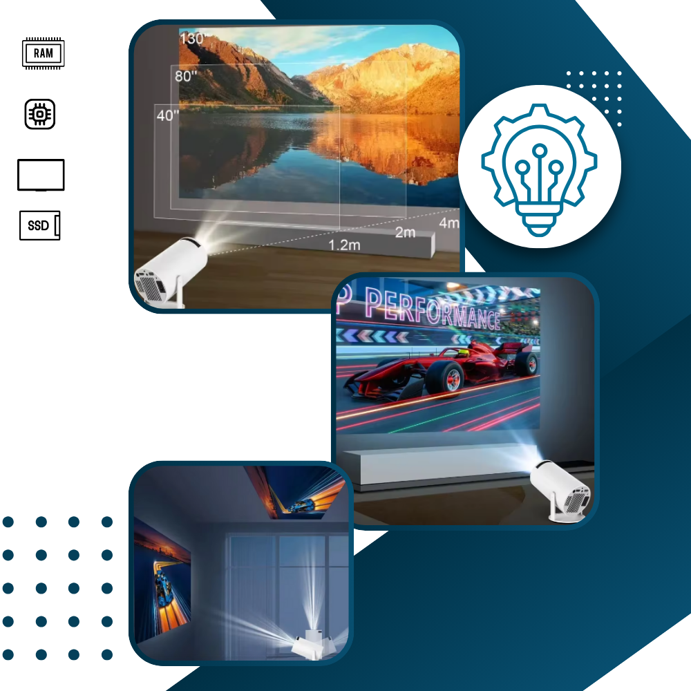 Vidéoprojecteur portable 4K ultra HD - Ozerty