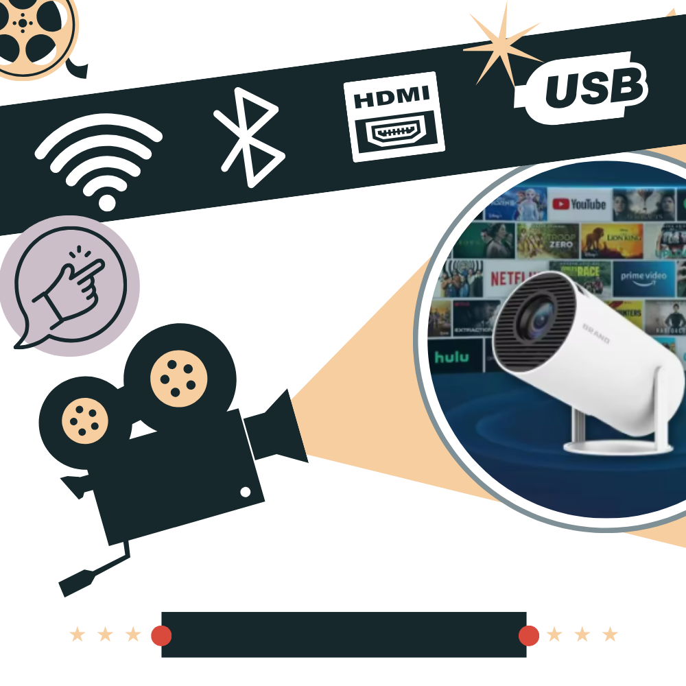 Vidéoprojecteur portable 4K ultra HD - Ozerty