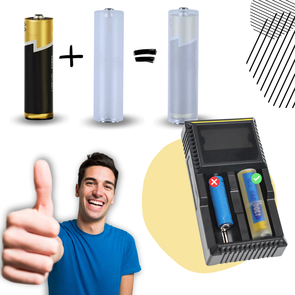 Convertisseur universel de piles AAA à AA - Ozerty