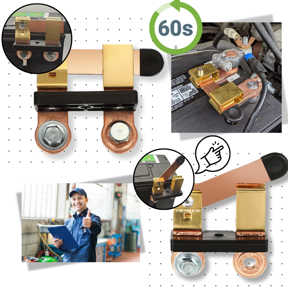 Interrupteur universel de déconnexion de batterie - Ozerty