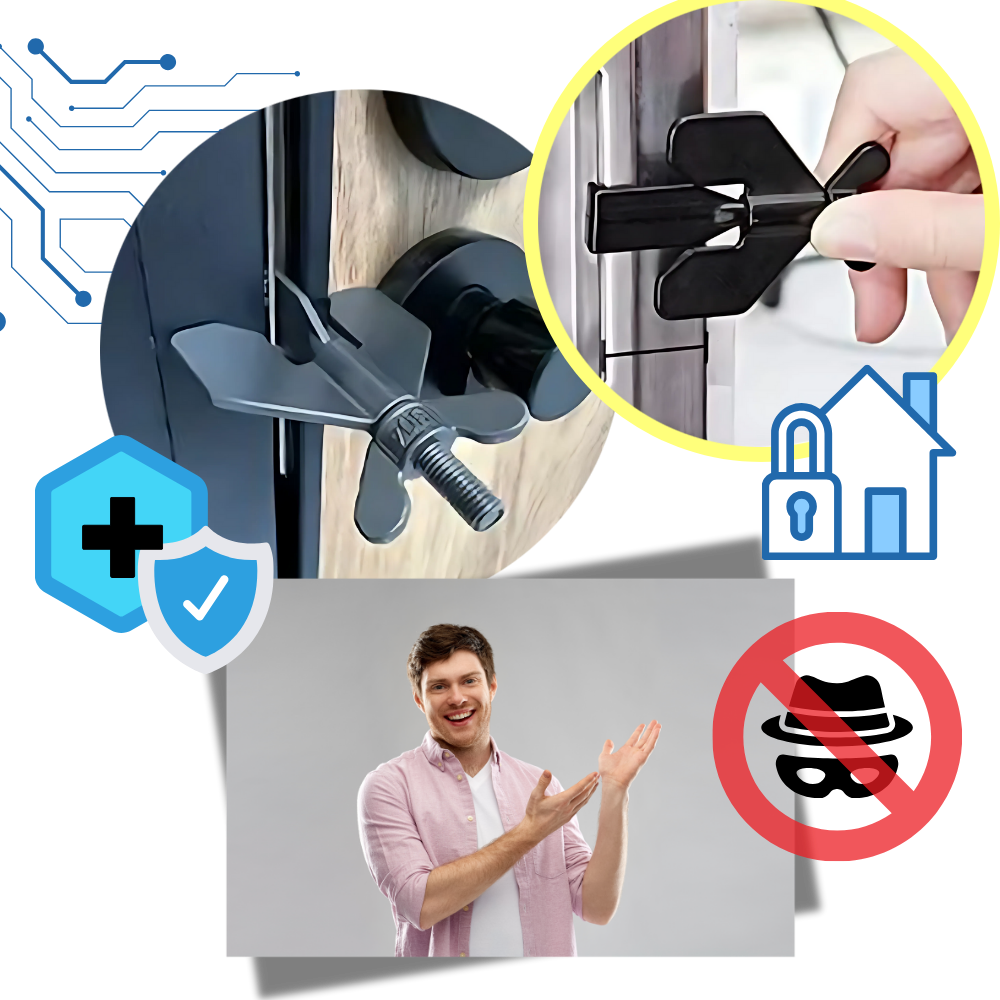 Serrure de porte de voyage universelle sans perçage - Ozerty