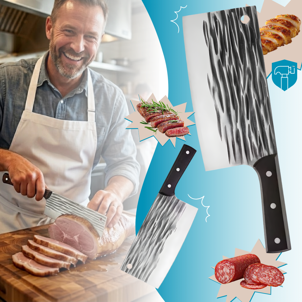 Couteau de boucher à fendre en acier forgé - Ozerty