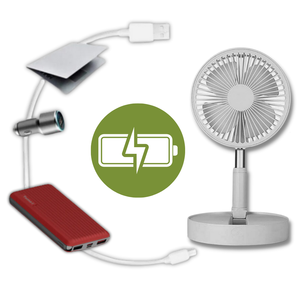 Ventilateur portable à chargement USB
- Ozerty