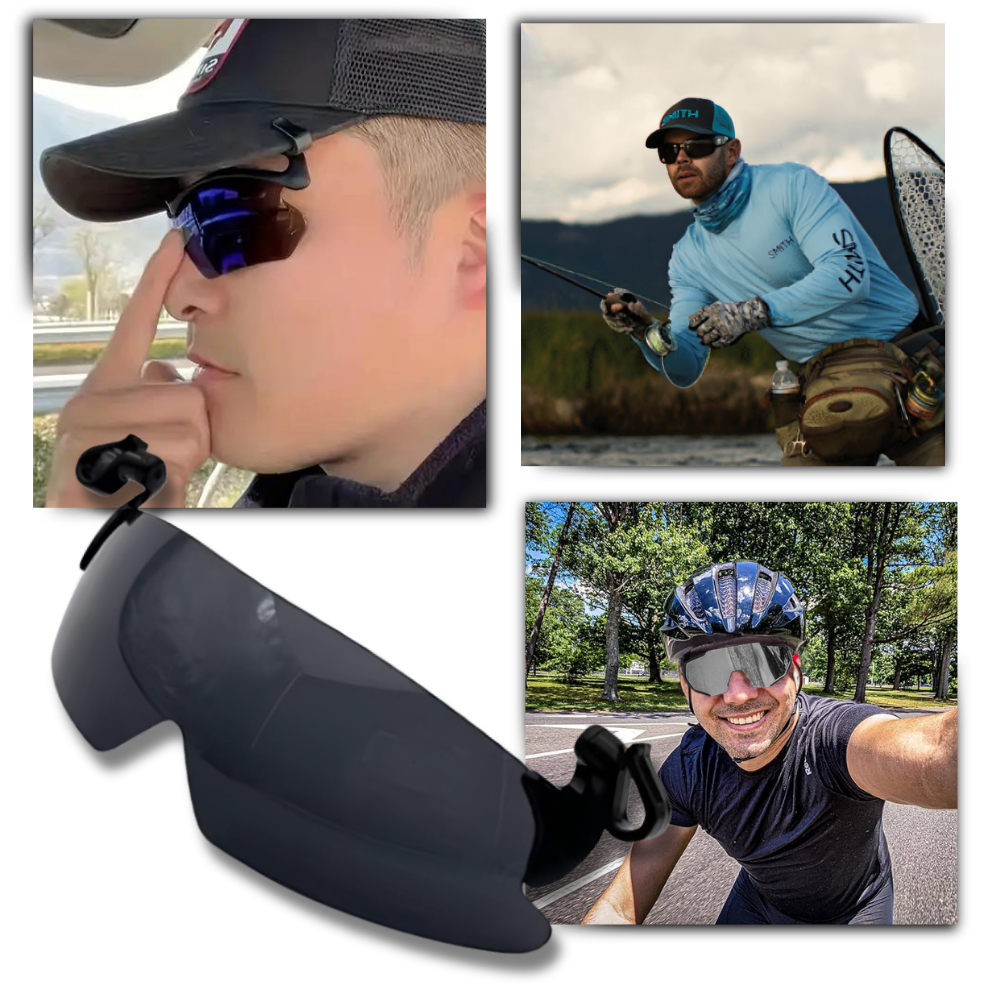 Lunettes de soleil à clips polarisées avec protection UV
 - Ozerty