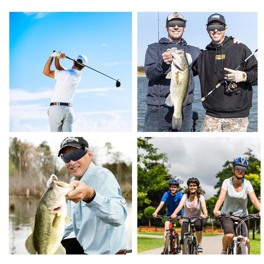 Lunettes de soleil à clips polarisées avec protection UV
 - Ozerty