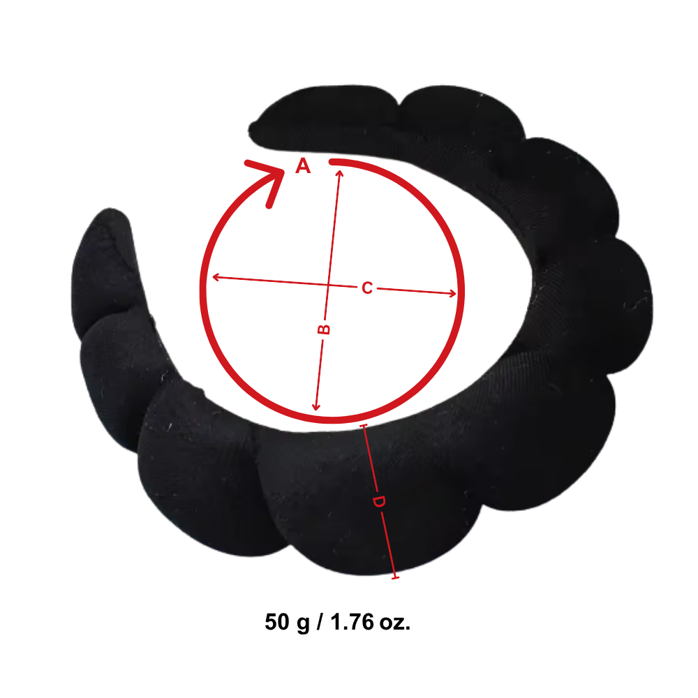 Bandeau en velours rembourré pour les soins de la peau - Ozerty