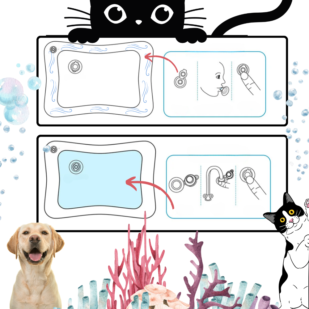 Tapis sensoriel d'eau pour animaux de compagnie
 - Ozerty