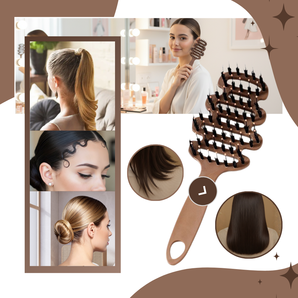 Brosse volumatrice en poils de sanglier - Ozerty