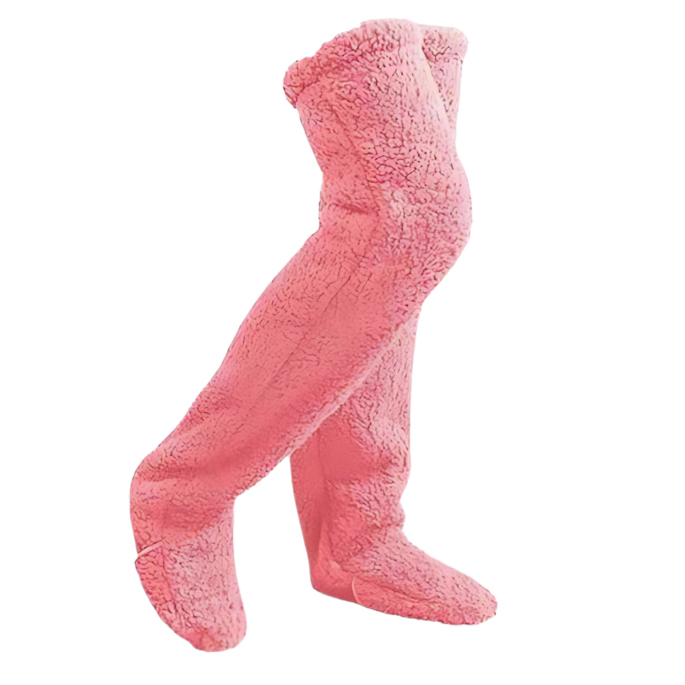 Chaussettes chauffantes longues et moelleuses -Poudre de corail - Ozerty
