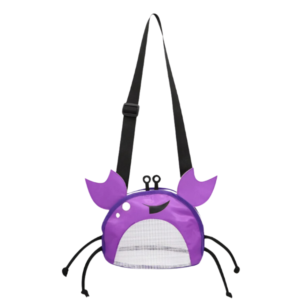 Sac de plage imperméable pour enfant en forme de crabe
-Violet - Ozerty